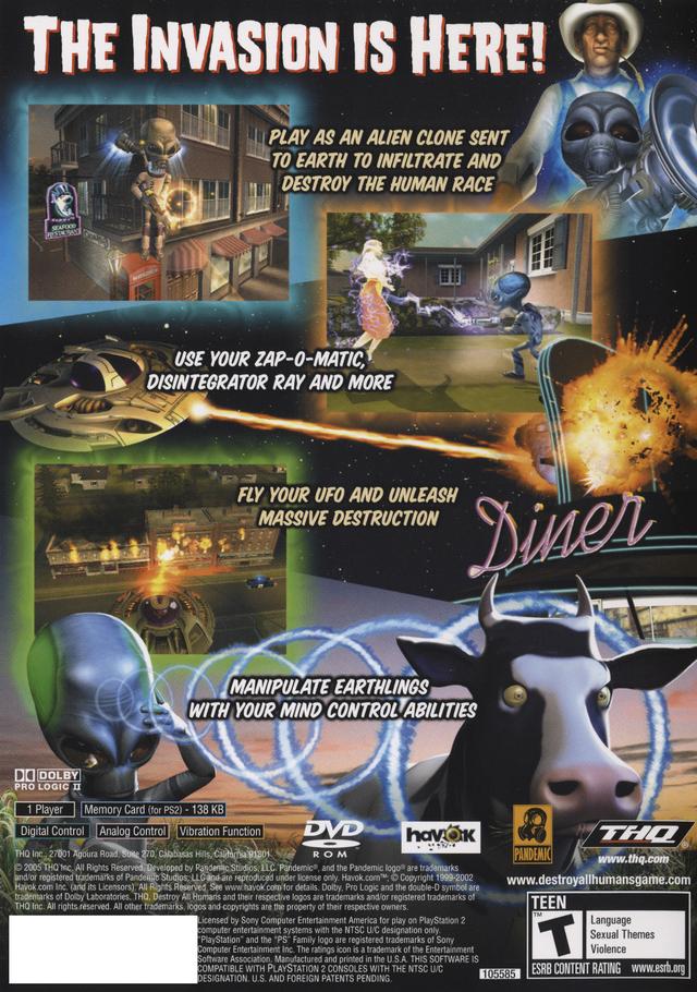all destroy all humans games
